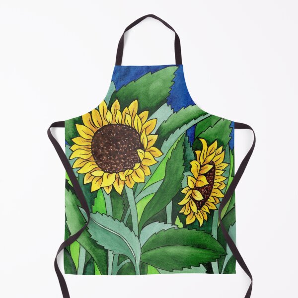 Item preview, Two Gorgeous Sunflowers Watercolor Painting Batik Silk Style designed and sold by Irina Sztukowski.