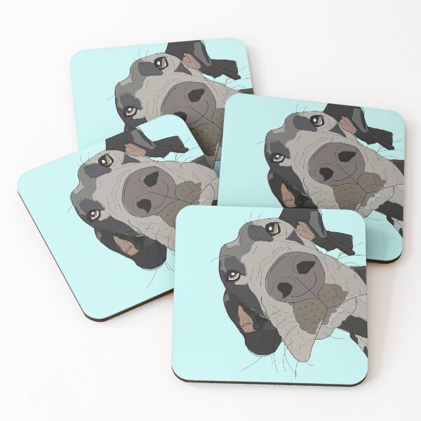 Item preview, Great Dane In Your Face (teal) designed and sold by sketchandpaws.