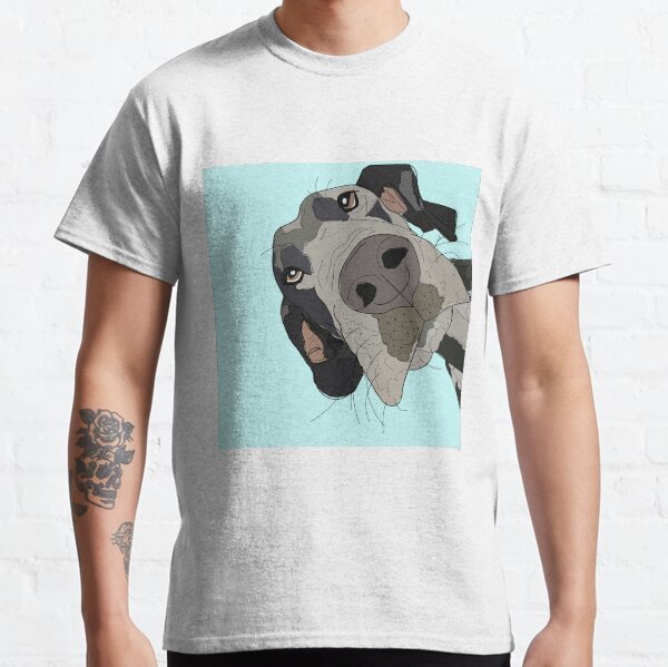 Great Dane In Your Face (teal) Classic T-Shirt