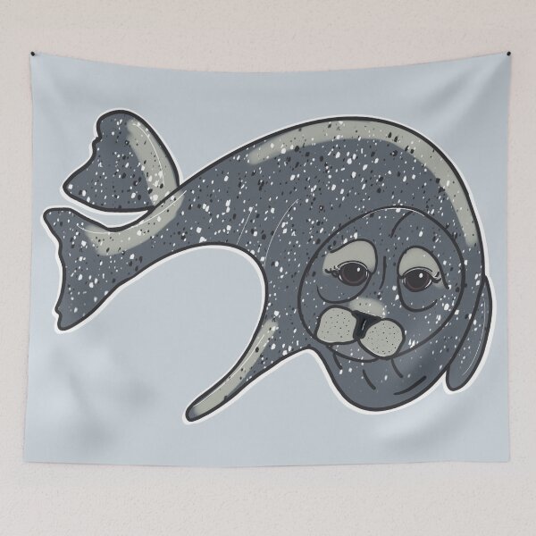Item preview, Harbor Seal - Cartoon designed and sold by bellamousse design co.