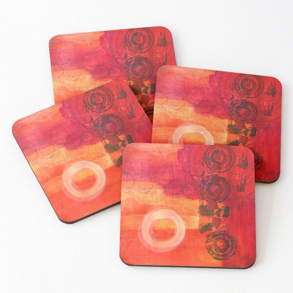 Item preview, Hand Painted Abstract Art Red Textures designed and sold by NancyMerkle.