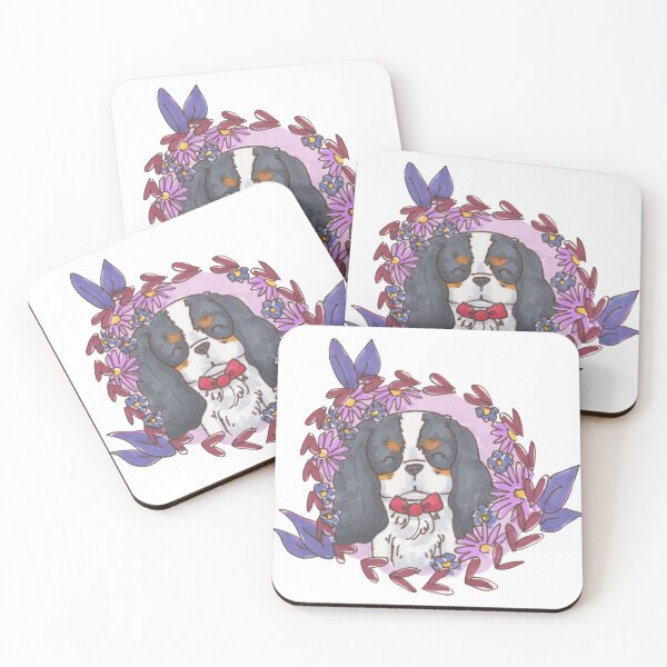 Item preview, Cavalier King Charles Spaniel - Tri Flower Garland designed and sold by jollyinu.