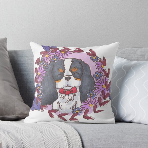 Item preview, Cavalier King Charles Spaniel - Tri Flower Garland designed and sold by jollyinu.