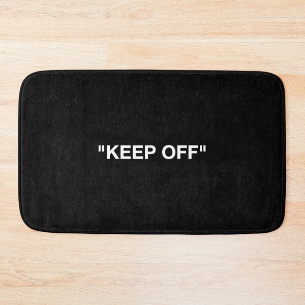 Keep Off – Off White | Black Textured | Hype Edition Bath Mat
