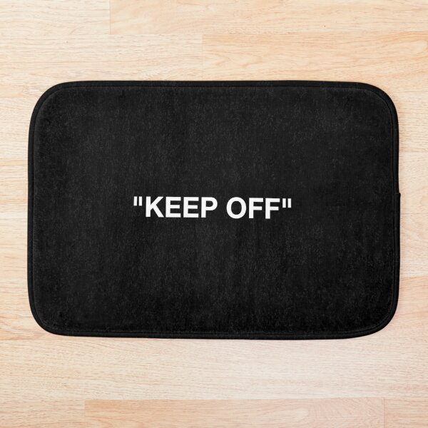 Keep Off – Off White | Black Textured | Hype Edition Bath Mat