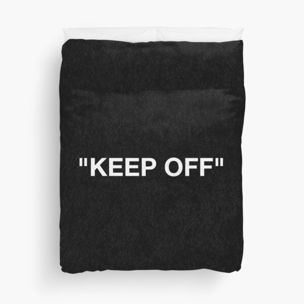 Gardez Off - Off White | Noir texturé | Édition Hype Housse de couette