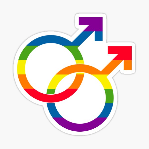 interlocking gay pride symbol