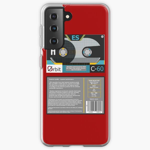 Orbit Electronics ES C-60 type 2 cassette (front and back) Samsung Galaxy Soft Case