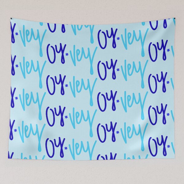 Item preview, Blue Oy Vey Lettering designed and sold by Danimw.