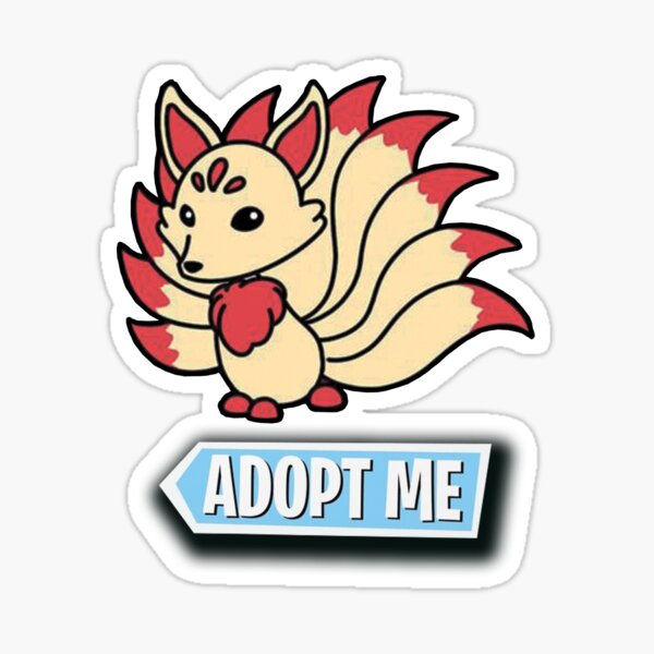 Adopt Me Stickers Redbubble - roblox adopt me kitsune pet neon