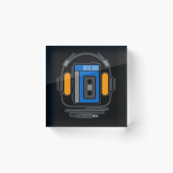 Item preview, Retro 80s 90s walkman cassette tape player with headphones designed and sold by smARTwork.