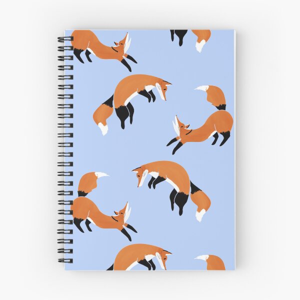 Item preview, Playful foxes in sky blue designed and sold by CoffeePandaArt.
