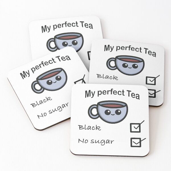 Item preview, My perfect Tea - Black, no sugar designed and sold by Funful.