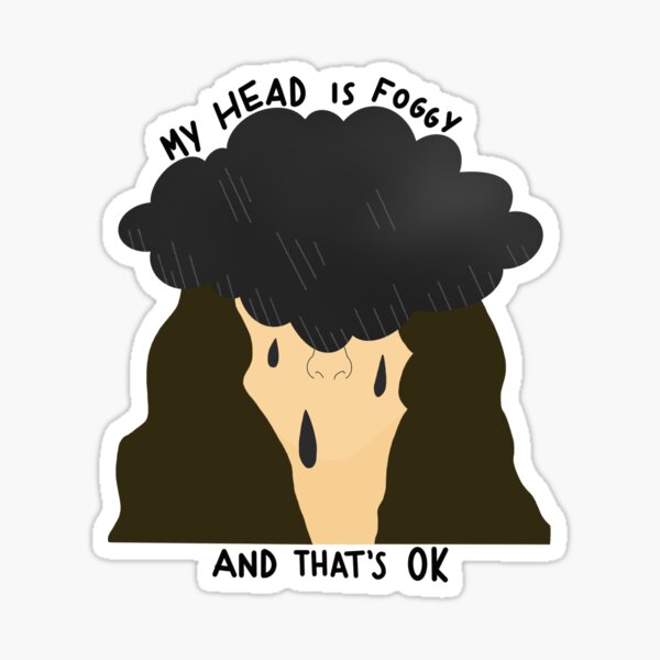 Foggy head Sticker