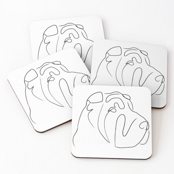 Item preview, Sharpei Dog Line Art  designed and sold by TailTrails.