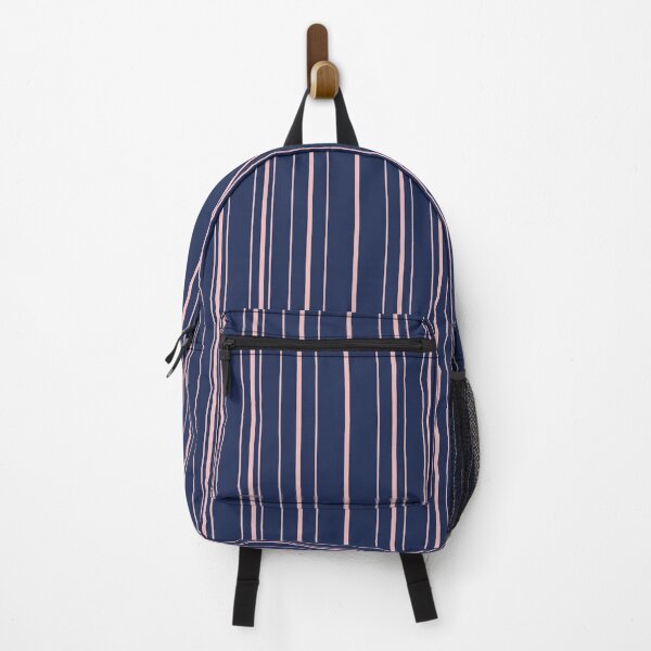 Item preview, Blush Pink Variegated Stripes on Navy Blue Solid. Clean Minimalist Stripe Design in Beautiful Colors designed and sold by kierkegaard.