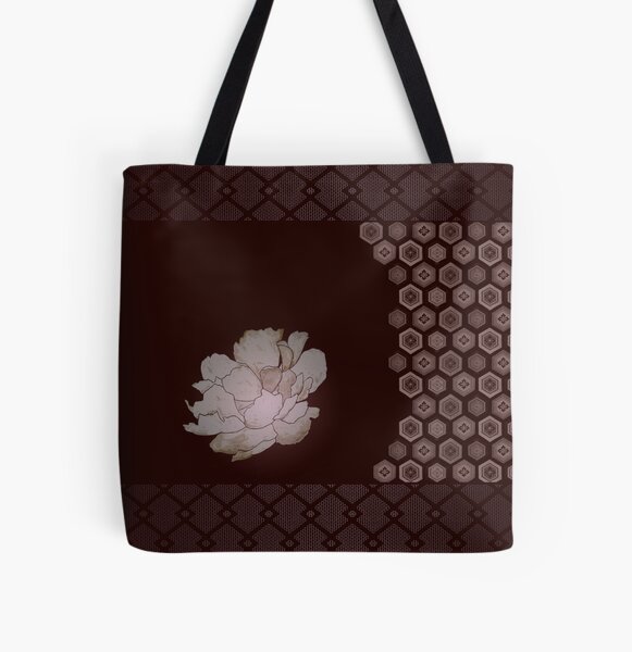 Printed Baguette Bag in Charcoal Floral