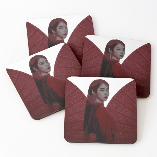 Item preview, IU - Red Fans designed and sold by kpopkdramamerch.