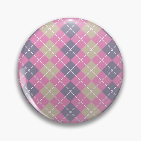 Item preview, Argyle pattern pink cream designed and sold by Kamiri.