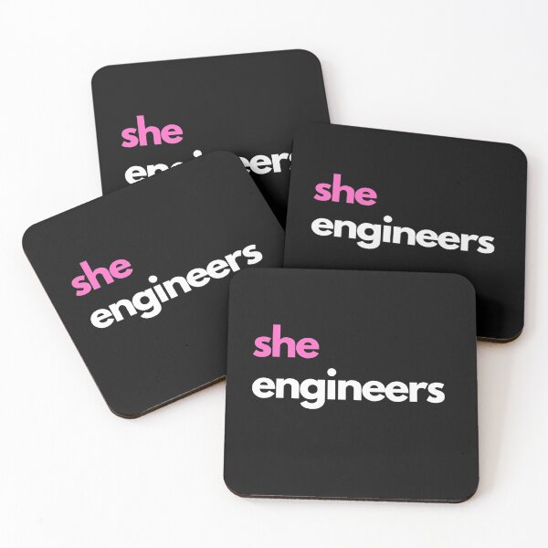Item preview, She Engineers White Bold Design designed and sold by ConduitExcel.