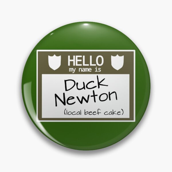 Item preview, Duck Newton Nametag designed and sold by Glitch4Nov.