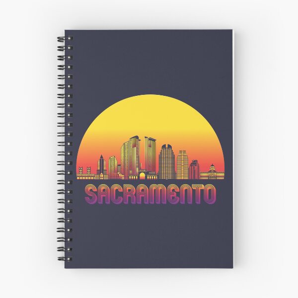 Item preview, Sacramento City Skyline with Retro Sunset designed and sold by CoolSilhouettes.