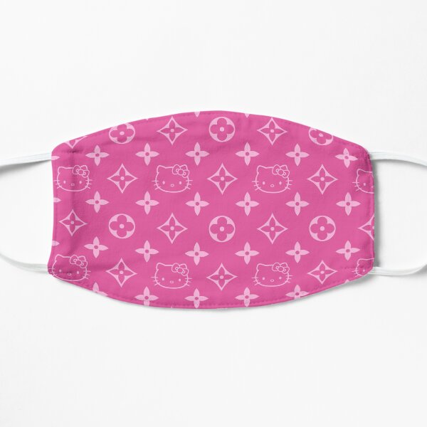 Pink Y2K kitty designer print Mask