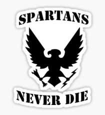 Halo Spartans Never Die Sticker