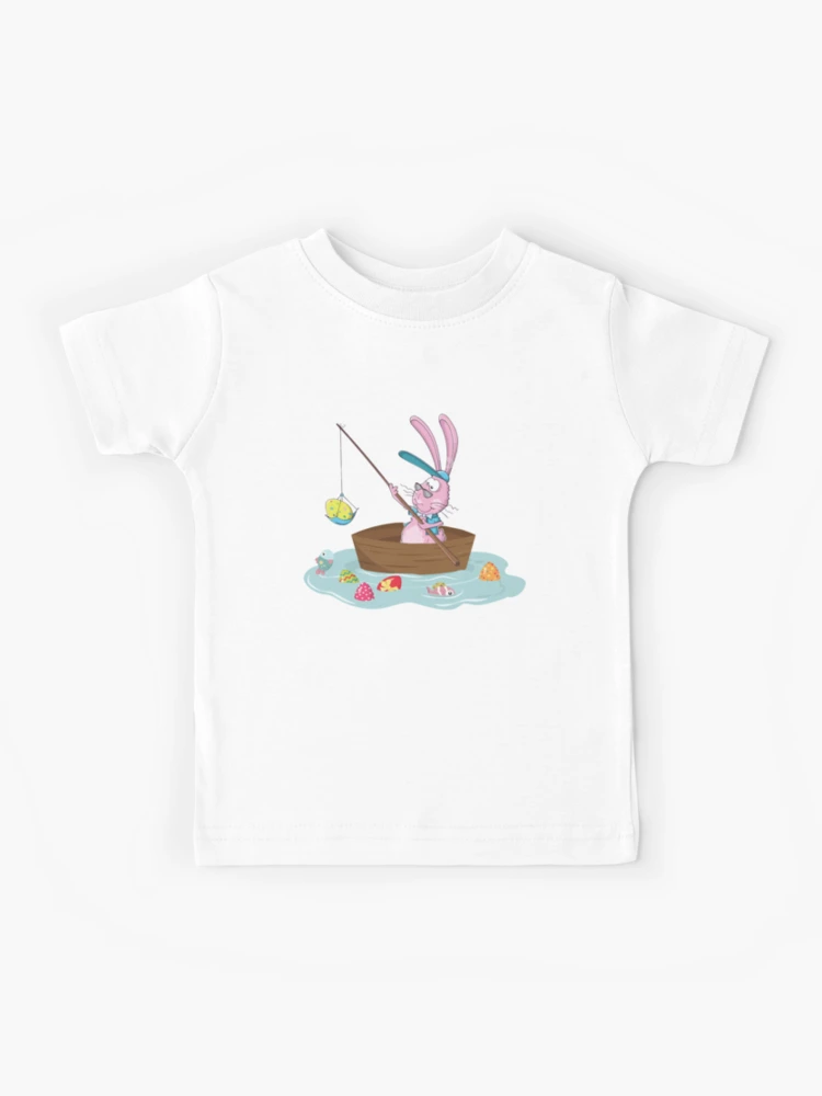Funny Easter Bunny Fishing Egg Hunting - Easter Sunday Fun Kids T-Shirt  for Sale by Dressed For Duty