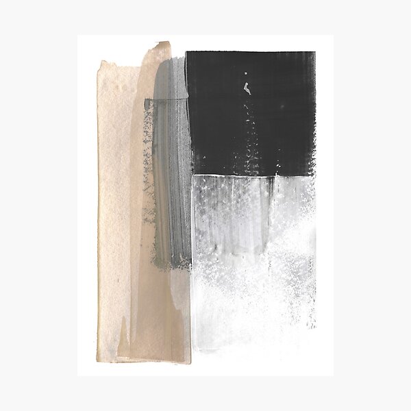 Item preview, Beige and Grey Colorblock Textured Abstract Painting designed and sold by Janine Aykens.