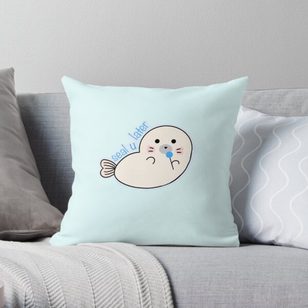 Seal Pun Throw Pillow