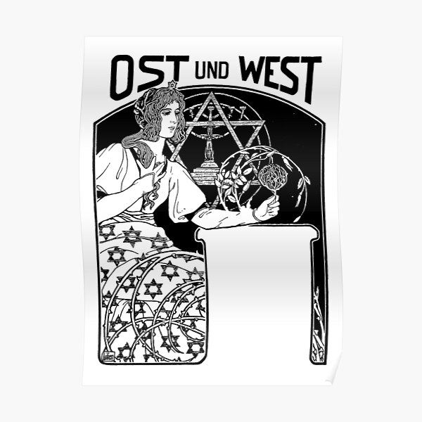 HD. East and West, by Ephraim Moses Lilien Poster