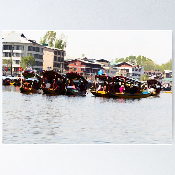 Item preview, Relaxing in Shikaras in the Dal Lake  designed and sold by ashishagarwal74.