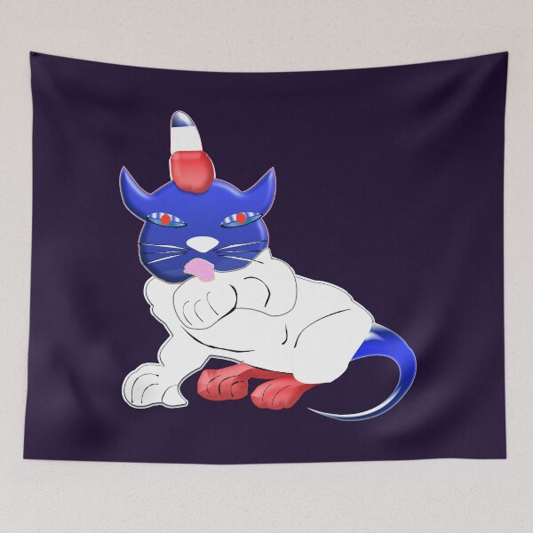 Item preview, The Kitten unicorn blue white red National Holiday of July 14th  designed and sold by Ralek.