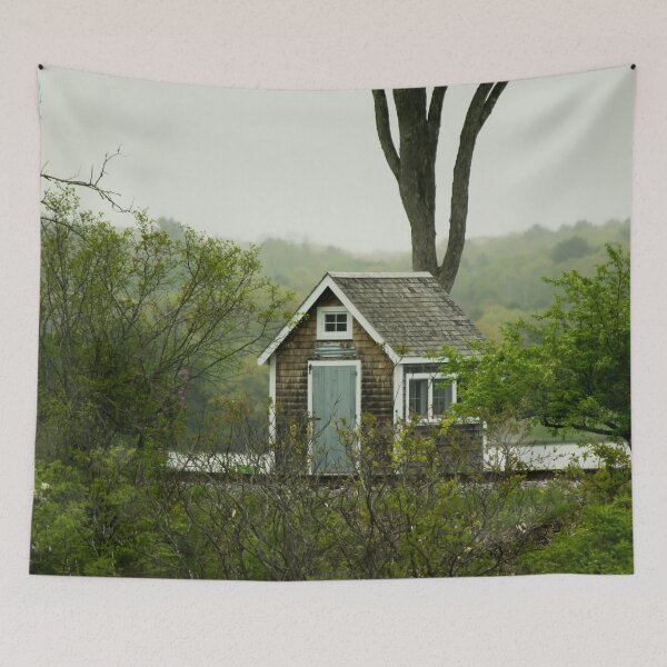 Item preview, Cedar Shingled Shack By The Train Tracks and Bay designed and sold by ManiacMoose.