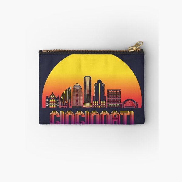 Item preview, Cincinnati City Skyline with Retro Sunset designed and sold by CoolSilhouettes.