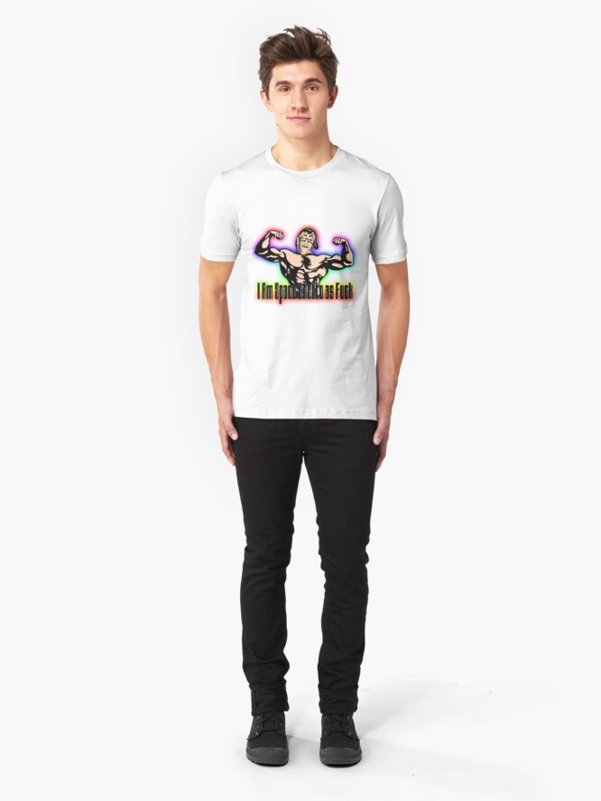 Alternate view of Space Ghetto as F*ck T shirt Slim Fit T-Shirt