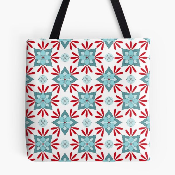 Item preview, Hope Tile Red Turquoise designed and sold by Pinking-Sher.