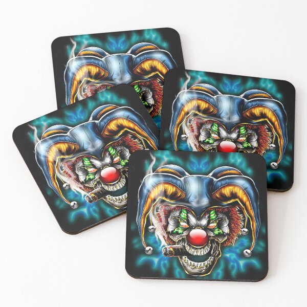 Item preview, Evil smoking skull clown designed and sold by CattleandCrow.