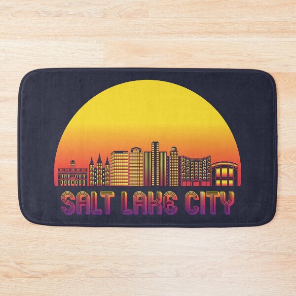 Item preview, Salt Lake City Skyline with Retro Sunset designed and sold by CoolSilhouettes.