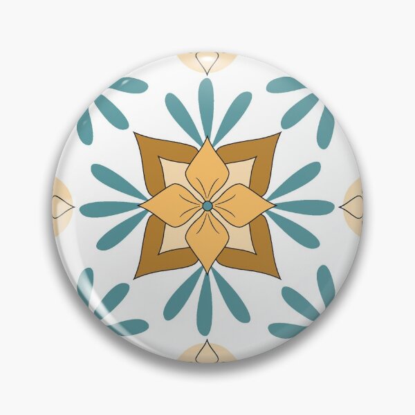 Item preview, Hope Tile Turquoise Gold designed and sold by Pinking-Sher.