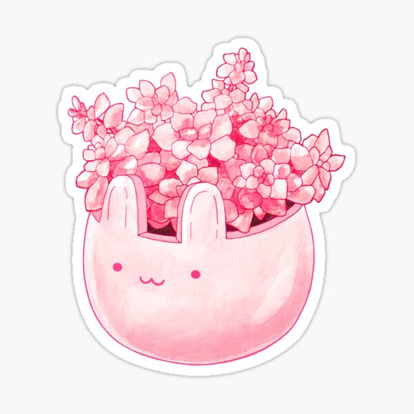 Pink Succulents Sticker
