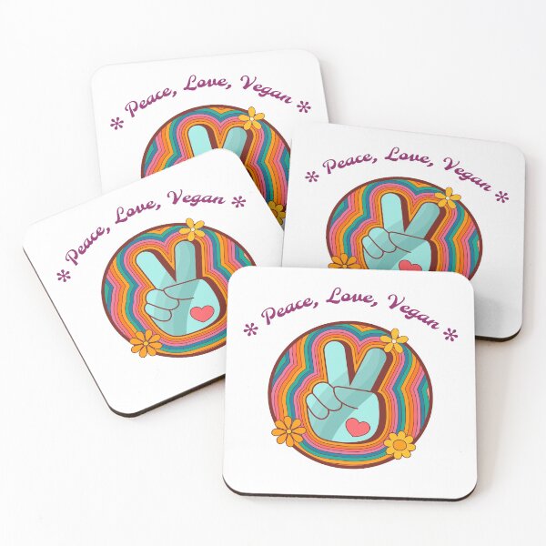 Item preview, 70s Peace, Love, Vegan designed and sold by lillianya.