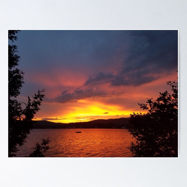 Item preview, Atardecer junto al lago designed and sold by HarshPerception.