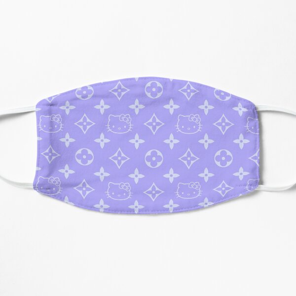 Light purple and blue Y2K kitty designer print Mask