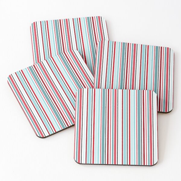 Item preview, Hope Stripe Turquoise Red designed and sold by Pinking-Sher.