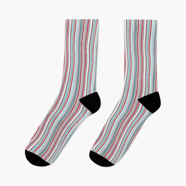 Item preview, Hope Stripe Turquoise Red designed and sold by Pinking-Sher.