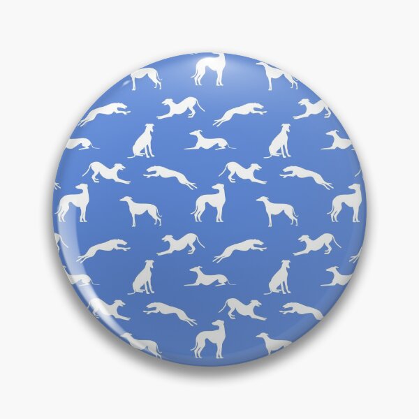 Item preview, Siluetas de galgos - Blanco en 5B87DA designed and sold by GreytGraphicals.