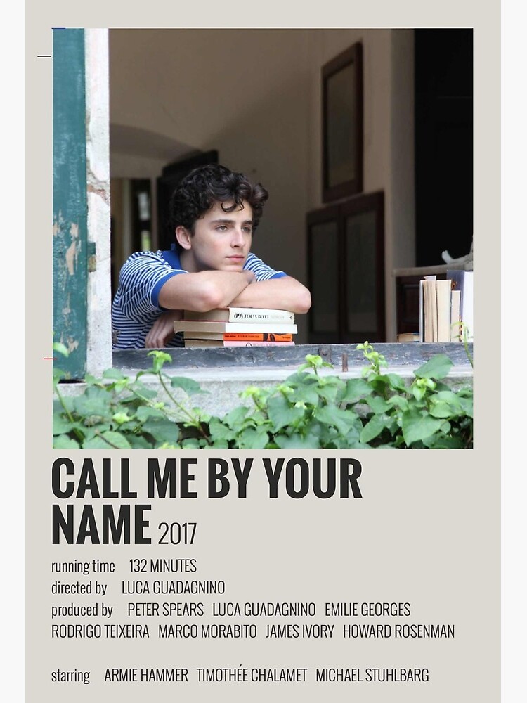 Call Me By Your Name Movie Poster Art Board Print For Sale By Immixrl Redbubble