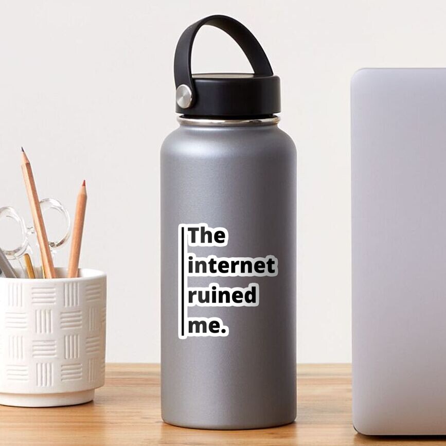 the-internet-ruined-me-quote-sticker-for-sale-by-ccchung2215-redbubble